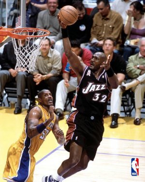 Maillot De Basket Utah Jazz Karl Malone 32 Engrener Retro Noir